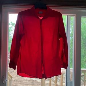 Red men’s button down
